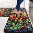 thumbnail image 2 of Kitchen Mat Tree Kitchen Mats for Floor 2 Piece, Colorful Rug Anti Fatigue Floor Mat for Kitchen, Kitchen Floor Mat for in Front of Sink and Kitchen Matt for Standing for Kitchen Decor 17"X30"+17"X47", 2 of 6