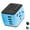Blue, variant on European Travel Plug Adapter, Universal International Power Adapter with 2.4A 4 USB, All in One Wall Charger for UK, EU, AU, AUS (Black)