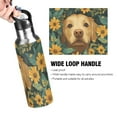 thumbnail image 4 of Yayeee 20oz Insulated Water Bottle Double Wall Stainless Steel with Flip Straw Lid, Flowers and Dog, 4 of 7