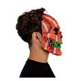 thumbnail image 4 of Máscara De Craneo Calavera Neon Skull Fangs Orange Monster Ghouish Productions, 4 of 6