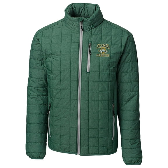 Men's Cutter & Buck Green Alaska Anchorage Seawolves Full-Zip Rainier Jacket