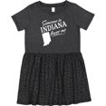 thumbnail image 3 of Inktastic Someone in Indiana Loves Me Girls Toddler Dress, 3 of 5