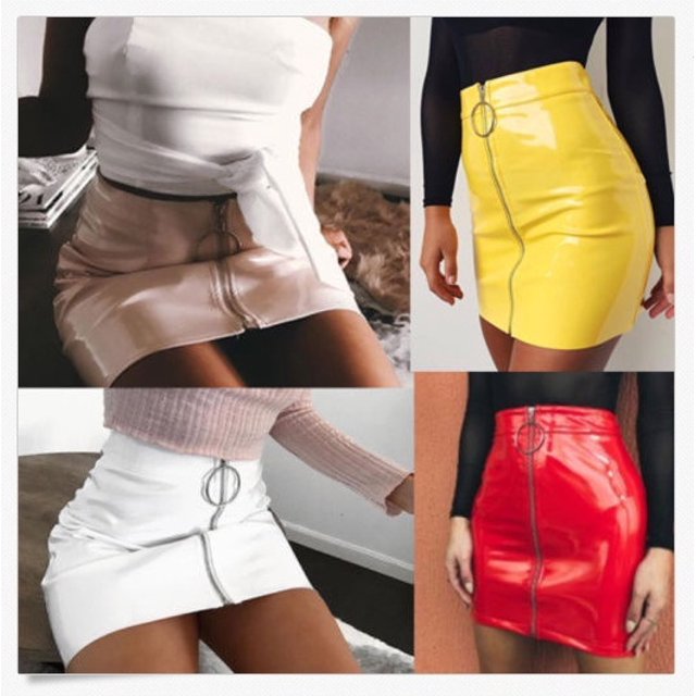 Mode Femmes Casual Taille Haute une Ligne Bodycon Crayon Mini Jupe Courte