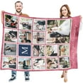thumbnail image 3 of Personalized Gifts for Mom Dad, Custom Throw Blankets with Photos, Customized Gifts for Women Men Family Friend Girlfriend on Birthday Christmas Mothers Fathers Day Valentines Day, 3 of 6