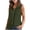 Army Green, variant on Qiopertar Women's Sleeveless Shirt V-Neck Turndown Collar Button Down Casual Tops Fashion Blouse Spring Summer Vacation Travel Boho, White L