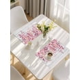 thumbnail image 5 of Pink Eucalyptus Leaves Placemats Set of 6, Summer Botanical Farmhouse Rustic Wood Placemats for Dining Table, Place Mats for Kitchen Tabletop, Waterproof Wipeable Dining Table Mats Set, 5 of 9