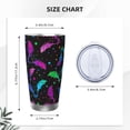 thumbnail image 3 of Bat Star Tumbler 20oz Halloween Stainless Steel Insulated Tumblers with Lid and Straw Animal Travel Coffee Mug Wine Tea Cups Water Bottle Holiday Gifts for Women, 3 of 6