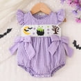 thumbnail image 2 of My First Halloween Outfit Baby Girl Ghost Pumpkin Romper Newborn Infant Girl Flying Sleeve Onesie Bodysuit Clothes, 2 of 7