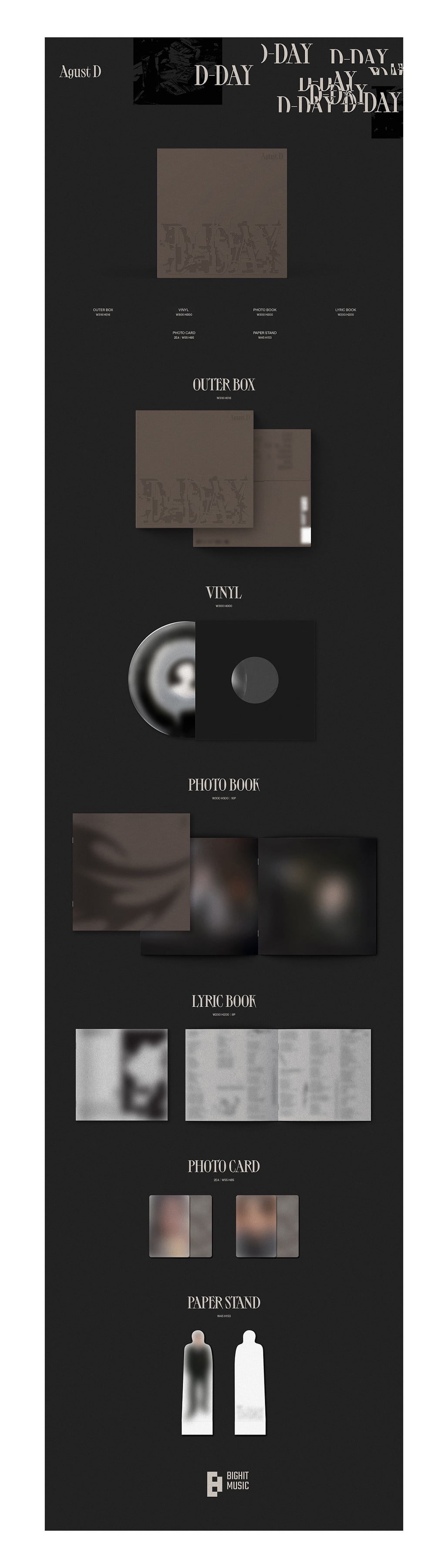 Agust D (SUGA of BTS) - D-Day - K-Pop - Vinyl