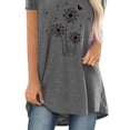 thumbnail image 5 of Gvmfive Women Short Sleeve Tunic Tops Casual Short Sleeve T Shirt Dandelion Print Loose Tee Blouse, 5 of 5