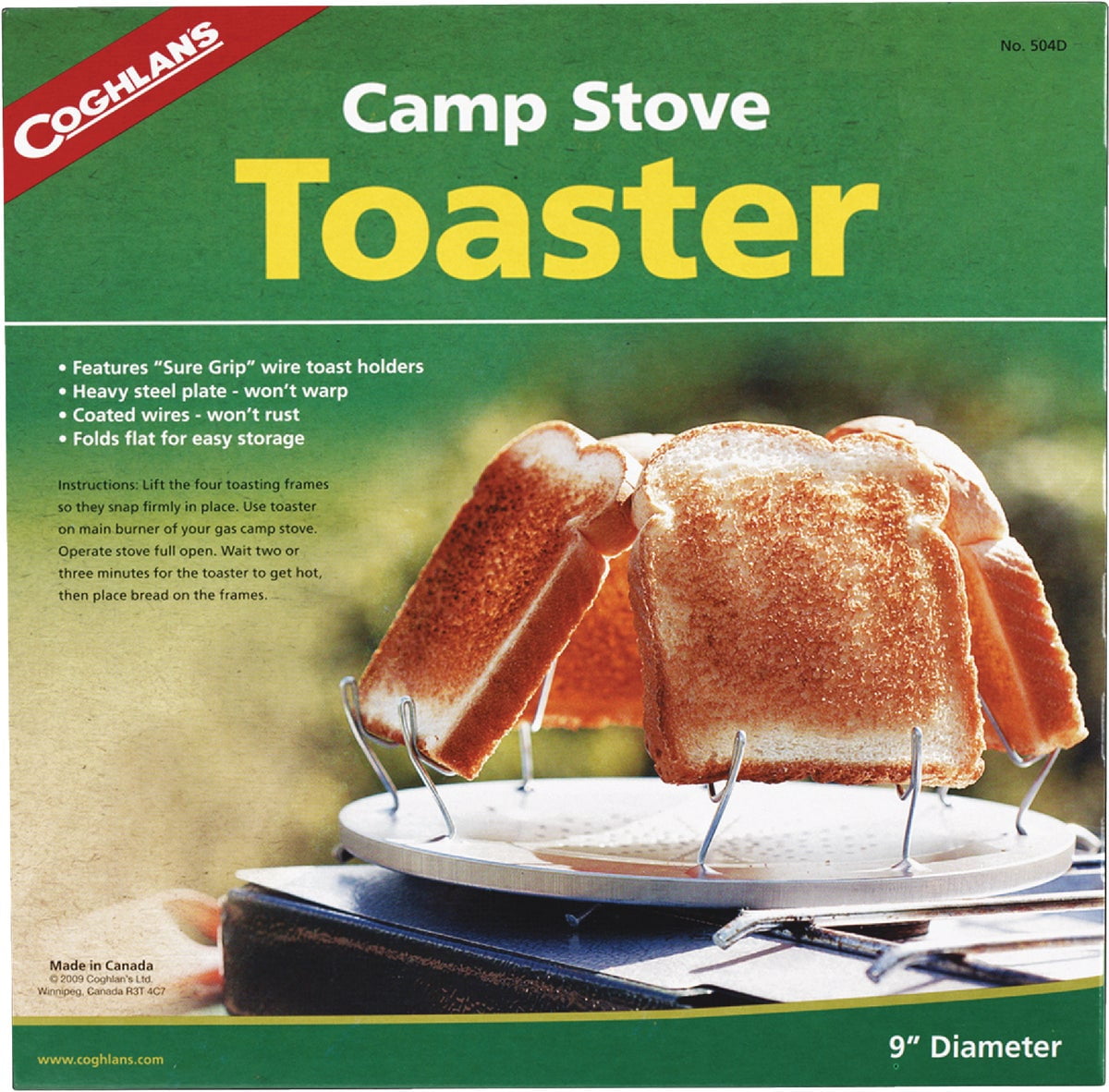 Coghlan's Camp Stove Toaster, 9 Diameter, Steel, Fits Single and 2-Burner  Gas Stoves for Camping - Walmart.com