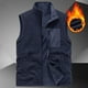 thumbnail image 4 of Ceisia Men's Reversible Berber Fleece Stand-Collar Vest with Multi-Pockets Gift, 4 of 9