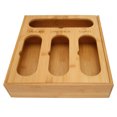 thumbnail image 4 of Bamboo Food Storage Bag Container with Polished Finish, Drawer Design for Kitchen Clutter Elimination, Durable and Easy-to-Clean Organizer, Bamboo Color, 4 of 5