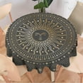 thumbnail image 2 of Golden Sun Table Cloth, Magical Celestial Mystic Sun Moon Geometric Round Tablecloth for Home Dining Party Holiday Decor 60x60nch, 2 of 6