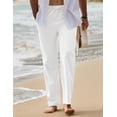 thumbnail image 5 of COOFANDY Men's Linen Pants Casual Loose Fit Beach Summer Yoga Pants Lightweight Drawstring Linen Trousers, 5 of 9