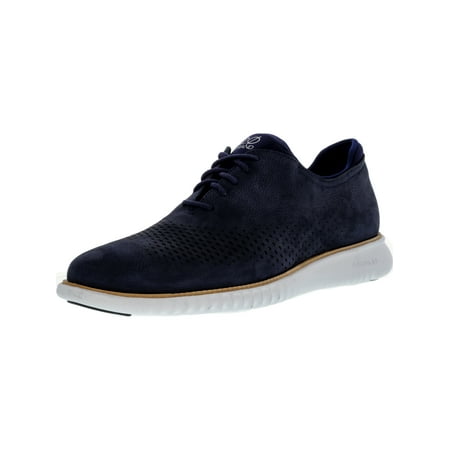 - Cole Haan Men's 2 Zerogrand Laser Wing Marine Blue Ankle-High Leather Oxford Shoe - 11M