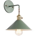 thumbnail image 1 of Wall Sconces Light Pure Copper UL Certification lamp Holder with knob Switch Base Wall Industrial Vintage Edison Simplic Lamp Fixture for Cafe Club -Bulb not Included(Green), 1 of 6