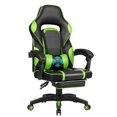 thumbnail image 1 of Gymax Massage Gaming Chair Recliner Racing Chair w/ Retractable Footrest Home Green, 1 of 9