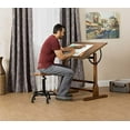 thumbnail image 3 of Vintage Rustic Oak Drafting Table, Top Adjustable Drafting Table Craft Table Drawing Desk Hobby Table Writing Desk Studio Desk, 36''W x 24''D, 3 of 5