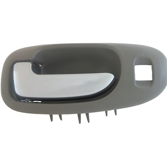 Dorman 93287 Front Driver Side Interior Door Handle for Specific Chrysler / Dodge Models, Chrome Lever; Gray Housing