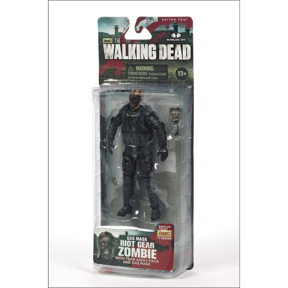McFarlane Toys The Walking Dead TV Series 4 Riot Gear Gas Mask Zombie