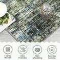 thumbnail image 4 of GlowSol 2' x 6' Hallway Runner Rug Modern Abstract Runner Rug Non-Slip Bedroom Floor Mat for Laundry Room Kitchen, Blue Gray, 4 of 8