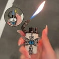 thumbnail image 1 of Kugachren Double Jet Flame Windproof Refillable Lighter, Alloy Metal Body, for Outdoor Camping Hiking Cigars, Ideal Gift for Men and Women, 1 of 4