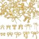 thumbnail image 1 of 44 dijes de lazo de aleación, 11 estilos elegantes, dorados, ideales para crear collares, pulseras, aretes y manualidades., 1 of 6