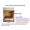 thumbnail image 3 of COUVER Bottom Mount Fully Assembled Slide Out Cabinet Shelf Pull-Out Wood Drawer Organizer 22.5"(W) x 21.25"(D) X 4"(H), Soft-Close Rail with Spacer(Easy to Install), 3 of 10