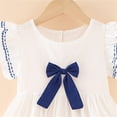 thumbnail image 4 of Auroural Summer Dresses For Toddler Girls Girls' Dresses Children's Skirts Children's Bow Princess Dresses Girls' Flying Sleeve Dresses 5-6 Years, 4 of 7