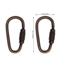 thumbnail image 5 of Pack of 24 D Ring Locking Carabiner Locking Carabiner Keychain Small Keychain Mini Hooks Spring Lock Climbing Carabiners Clips Holder Gifts for Traveling Copper, 5 of 5