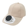 thumbnail image 2 of Baseball Cap,Solar Fan Hat,Double Power Supply 3-Speed Wind 360° Adjustable Fan Cap for Adult Men Women Outdoor Fishing Hiking Gardening Summer Use(Beige), 2 of 7