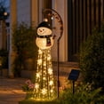 thumbnail image 6 of Solar Snowman Garden Stake Light Outdoor Yard Decoration with Hanging Snowflake Star Strands for Christmas Pathway, 6 of 9