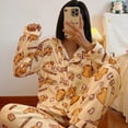 thumbnail image 1 of Pijama Kawaii Sanrio pompurin para mujer, traje cálido de dibujos animados, terciopelo Coral, acolchado, grueso, Otoño e Invierno, 1 of 3