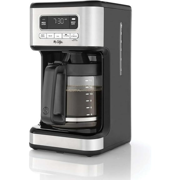 14-cup Programmable Coffee Machine, Stainless Steel