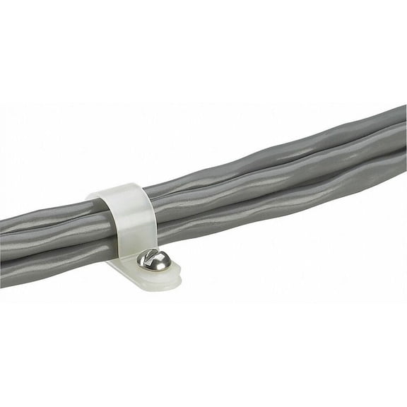 1PACK Panduit Cable Clamp,Screw-On,Screw,Natural,PK100 CCS25-S8-C CCS25-S8-C ZO-G2582106