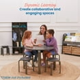 thumbnail image 4 of ECR4Kids Bentwood Stackable Stools, 12in Seat Height, Classroom Furniture, Grey Wash, 6-Piece, 4 of 9