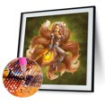 thumbnail image 1 of Cuadros Decorativos 5D DIY diamante pintura dibujos animados zorro de nueve colas completo redondo t Likrtyny embutido en tela, 1 of 9