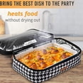 thumbnail image 4 of HotLogic 16801176-HND Food Warming Lunch Bag & Casserole Tote, Houndstooth, 4 of 6