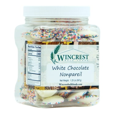 WinCrest White Chocolate Nonpareils - 1.25 Lb Tub
