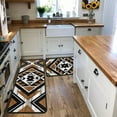 thumbnail image 4 of Boho Aztec Kitchen Mats Rugs Sets of 2,Western Kitchen Farmhouse Style Mat Non-Slip Washable,Western Kitchen Decor Anti-Fatigue Floor Mat for Kitchen Sink Laundry Room,17x30+17x47Inch Black, 4 of 6