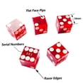 thumbnail image 3 of Juego de 5 dados de casino Yuanhe, grado AAA, precisión, 19 mm, color rojo, 3 of 6