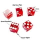 thumbnail image 3 of Juego de 5 dados de casino Yuanhe, grado AAA, precisión, 19 mm, color rojo, 3 of 6