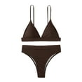 thumbnail image 2 of Liacowi Women's Split Bikini Set with Adjustable Spaghetti Strap Padded Bra and High Waist Thong Swimsuit, 2 of 3