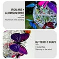 thumbnail image 4 of Solar Hanging Ball Light Outdoor Garden Decor with 8 Colorful Butterflies LED Waterproof IP45 for Patio Lawn Yard Pathway Metal Sphere Lantern, 4 of 9