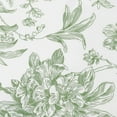 thumbnail image 6 of Balsa Circle 12" x 108" White with Dusty Sage Green Floral French Toile Polyester Table Top Runner Wedding Party Decor, 6 of 7