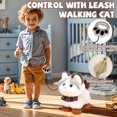 thumbnail image 3 of Juguete para niños Walking Cat Jimate con correa, peluche, maullidos, de 3 a 7 años, 3 of 7