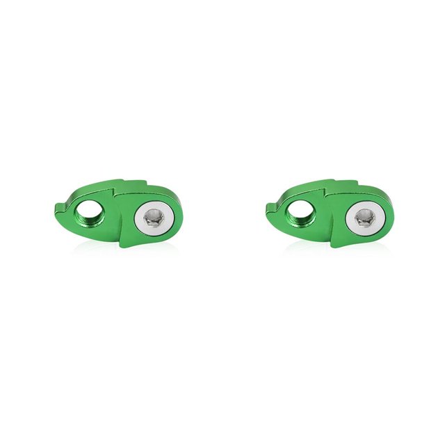 Wosthever Extensor de patilla de cambio trasera para bicicleta, gancho trasero de alta resistencia, verde Type2 NO2