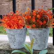 RECUTMS Artificial Fall Flowers 8 Bundles Faux Autumn Plants for Window Boxes,Wedding Party Home Garden Fireplace Decor