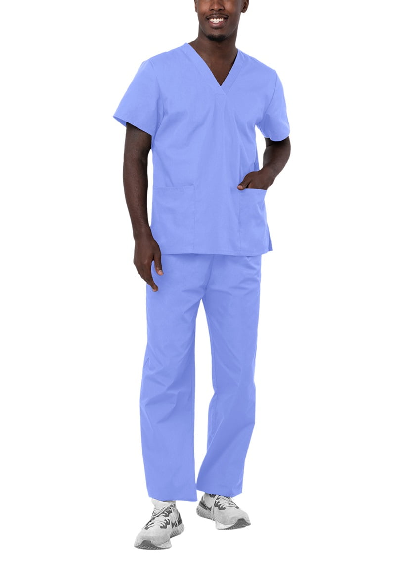 3 Pack Adar Uniforms Unisex Work Apron With Pockets For Beauty & Medical Jobs 